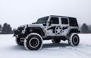 autocolantare masina autocolant jeep rubicon wrangler productie publicitara top advertising
